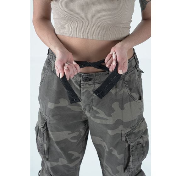 Surplus Pantalon pour femme Airborne Vintage - Black Camo