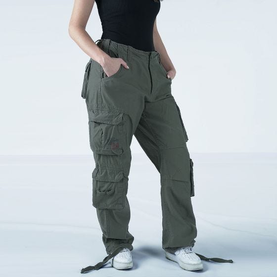Surplus Pantalon pour femme Airborne Vintage - Olive