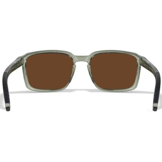 Wiley X Lunettes WX Alfa - Captivate Polarized Bronze Mirror Lenses / Gloss Crystal Light Olive/Grey