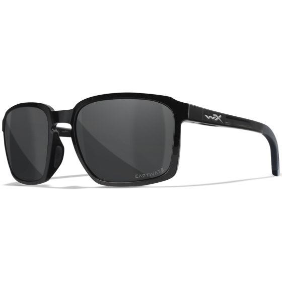 Wiley X Lunettes WX Alfa - Captivate Polarized Grey Lenses / Gloss Black Frame