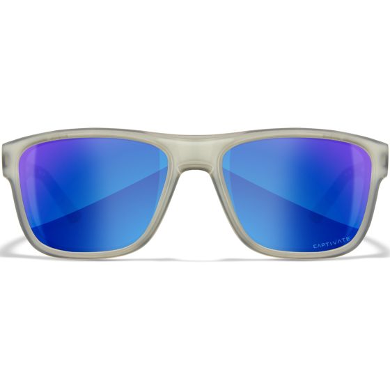 Wiley X Lunettes WX Ovation - Captivate Polarized Blue Mirror Lenses / Matte Slate Frame