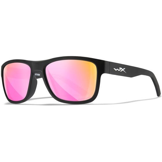 Wiley X Lunettes WX Ovation - Captivate Polarized Rose Gold Mirror Lenses / Matte Black Frame