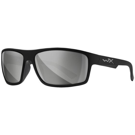 Wiley X Lunettes WX Peak - Silver Flash Lenses / Gloss Black Frame
