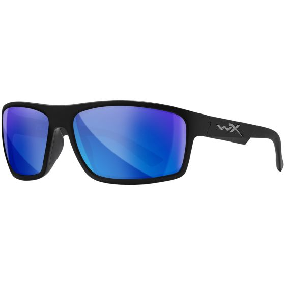 Wiley X Lunettes WX Peak - Polarized Blue Mirror Lenses / Matte Black Frame