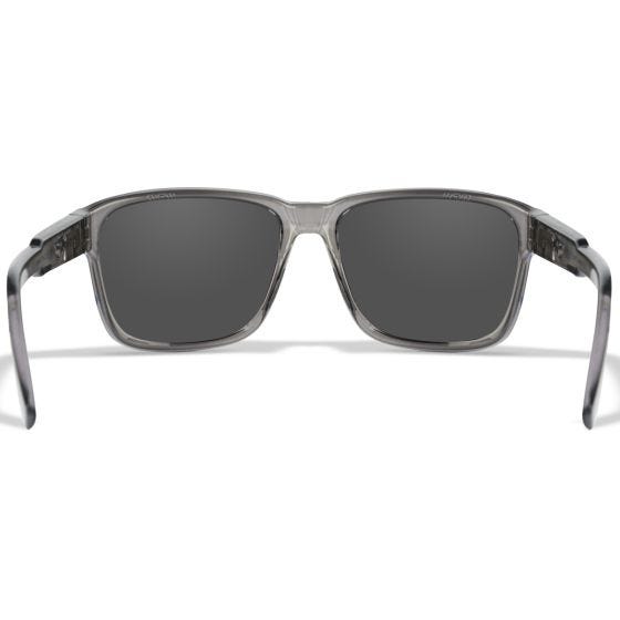 Wiley X Lunettes WX Trek - Captivate Polarized Blue Mirror Lenses / Gloss Crystal Dark Grey Frame