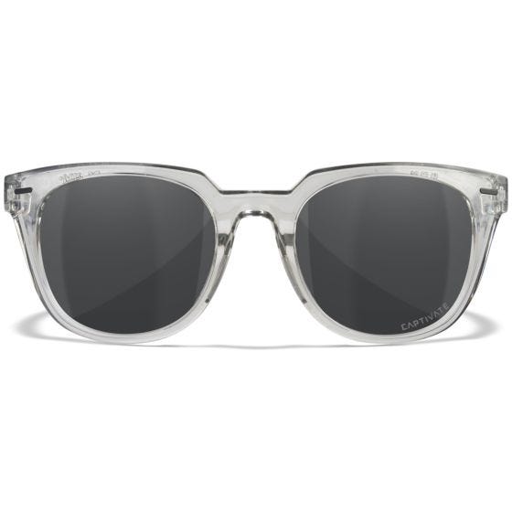 Wiley X Lunettes WX Ultra - Captivate Polarized Grey Lenses / Gloss Crystal Light Grey Frame