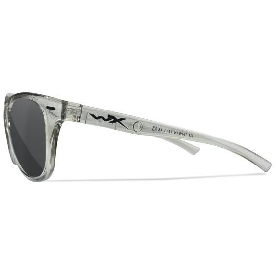 Wiley X Lunettes WX Ultra - Captivate Polarized Grey Lenses / Gloss Crystal Light Grey Frame