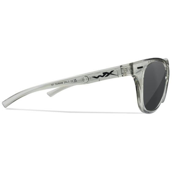 Wiley X Lunettes WX Ultra - Captivate Polarized Grey Lenses / Gloss Crystal Light Grey Frame