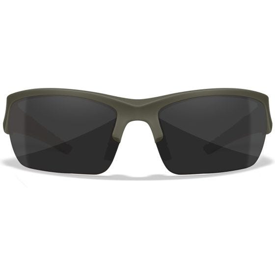 Wiley X WX Lunettes Valor 2.5 - avec verres couleur gris + transparents + orangés / et monture OD vert