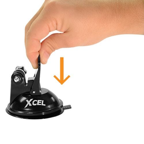 Xcel Support à ventouse noir