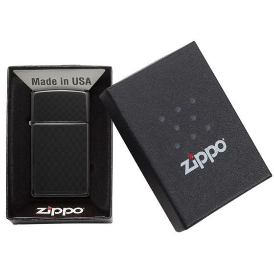 Zippo Briquet Carbon Fibre Design - Grey Dusk Iced