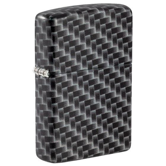 Zippo Briquet Carbon Fibre Design - White Matte