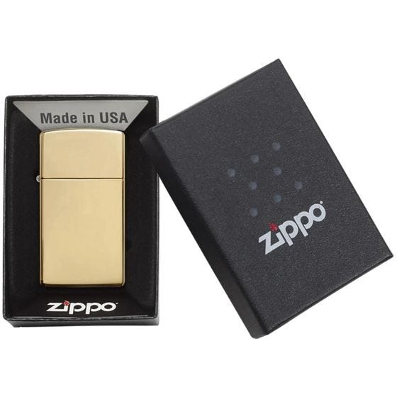 Zippo Briquet fin en laiton brillant