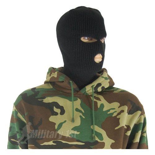 MFH Cagoule en acrylique 3 trous noire