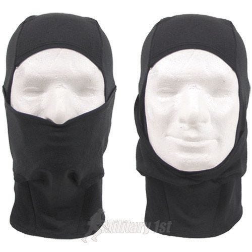 MFH Cagoule légère en élasthanne 1 trou noire