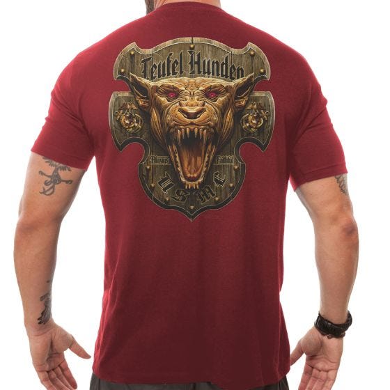 7.62 Design T-shirt USMC Devil Dog rouge