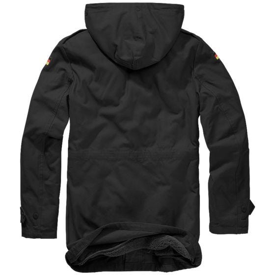 Brandit Parka avec drapeau sur les manches BW - Noir