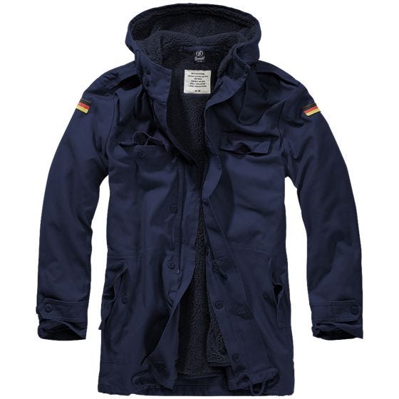Brandit Parka avec drapeau sur les manches BW - Navy