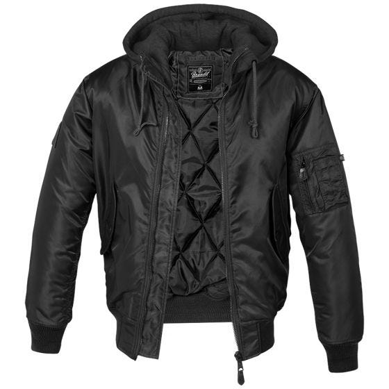Brandit Veste à capuche style pull MA1 noire