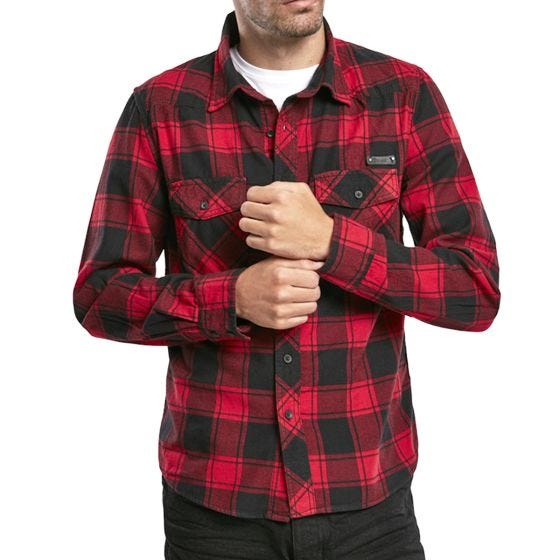 Brandit T-shirt Check rouge/noir