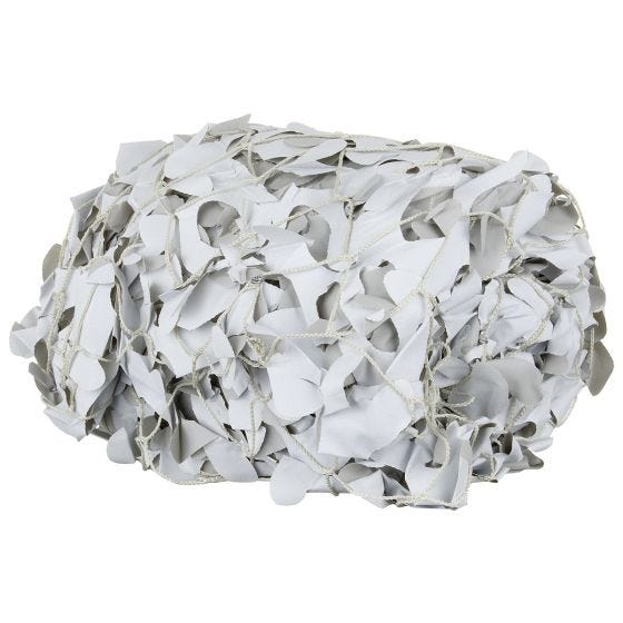 CamoSystems Filet de camouflage pare-soleil à grandes feuilles 4x4 blanc
