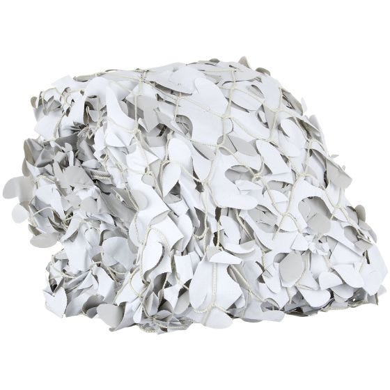 CamoSystems Filet de camouflage pare-soleil à grandes feuilles 4x4 blanc