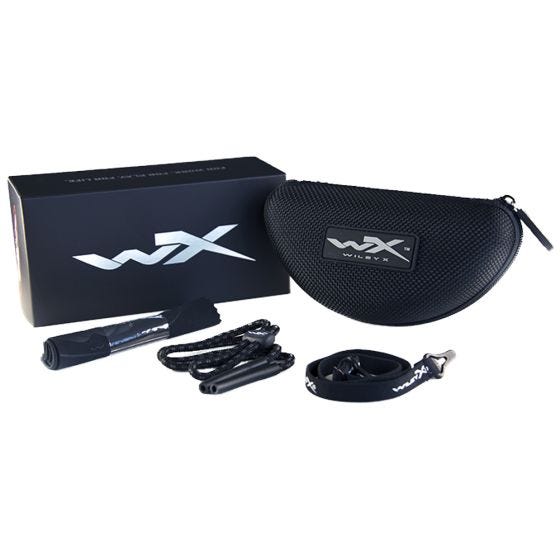 Wiley X Lunettes WX Boss avec verres transparents et monture noire brillante