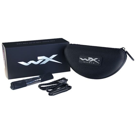 Wiley X Lunettes WX Valor avec verres couleur gris fumé Black Ops et monture noire mate