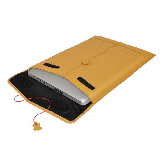 Civilian Housse d'ordinateur en cuir pour MacBook Pro 15" Pro Manila-15 Mango