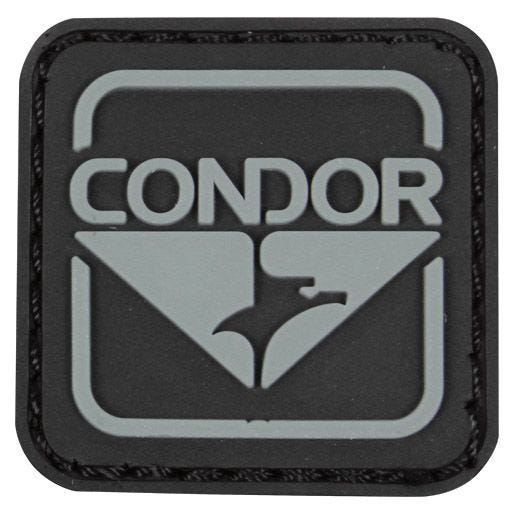 Condor Écusson en PVC noir/gris