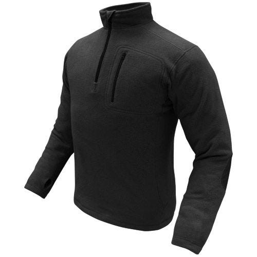 Condor Pull en polaire à col zippé noir