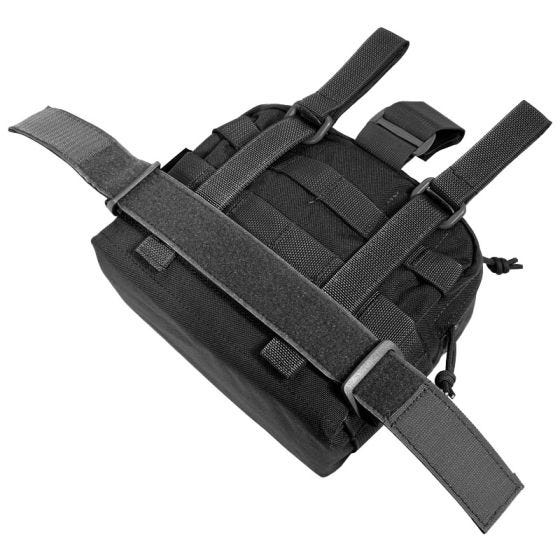 Flyye Plateforme de cuisse MOLLE noire