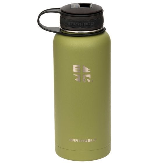 Earthwell Bouteille isotherme Kewler avec isolation sous vide et décapsuleur 946 ml Sequoia Pine