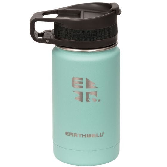 Earthwell Bouteille isotherme Roaster avec isolation sous vide et bouchon pour boire 355 ml Aqua Blue