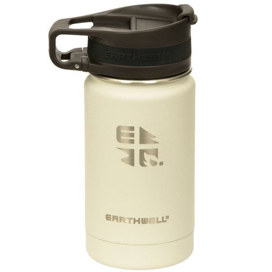Earthwell Bouteille isotherme Roaster avec isolation sous vide et bouchon pour boire 355 ml Baja Sand