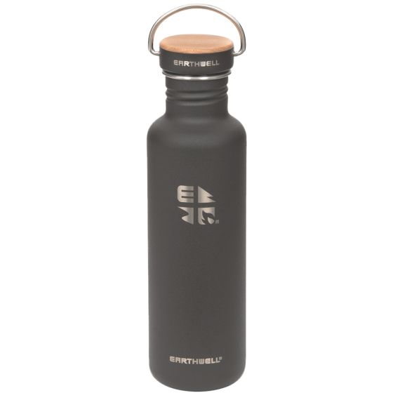 Earthwell Bouteille à paroi simple Woodie 800 ml Maple/Volcanic Black