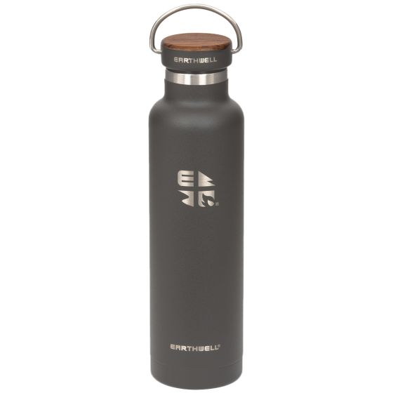 Earthwell Bouteille isotherme avec isolation sous vide 650 ml Walnut/Volcanic Black