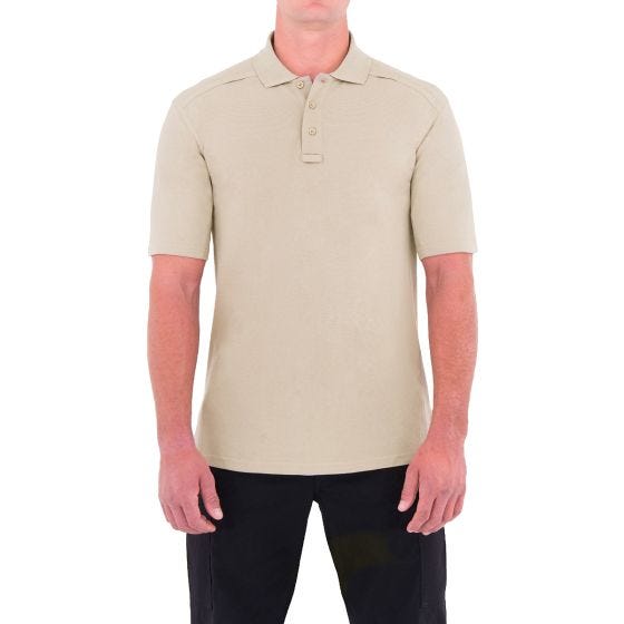 First Tactical Polo homme à manches courtes en coton avec poche pour stylo kaki