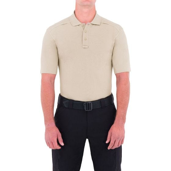 First Tactical Polo homme à manches courtes en coton avec poche pour stylo kaki