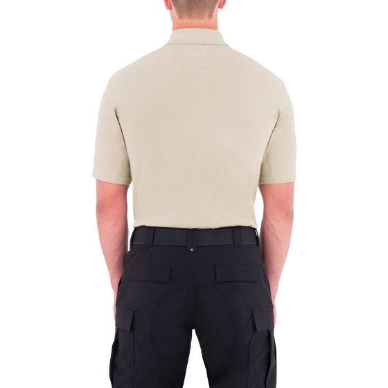 First Tactical Polo homme à manches courtes en coton avec poche pour stylo kaki