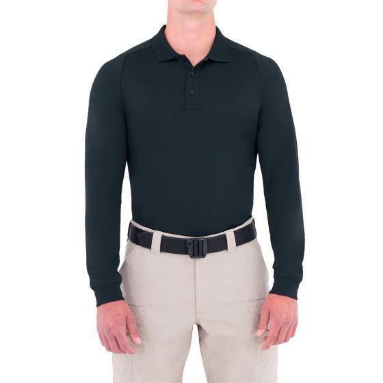First Tactical Polo à manches longues pour homme Performance Midnight Navy