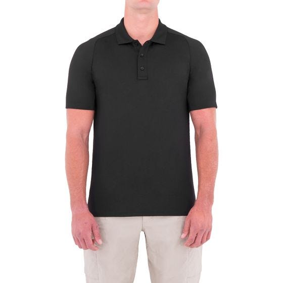 First Tactical Polo à manches courtes pour homme Performance noir