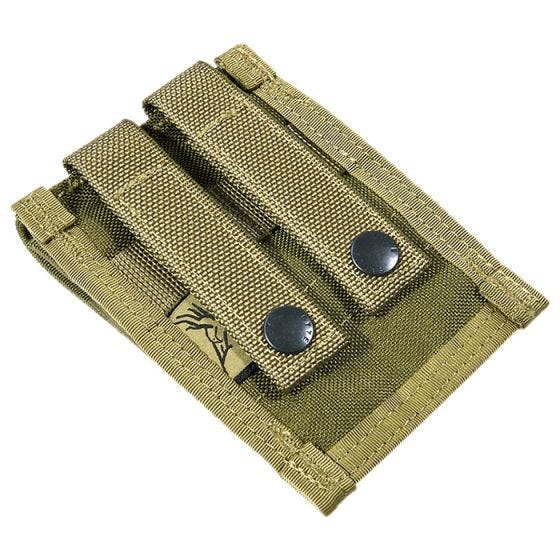 Flyye Porte-chargeur double 9 mm MOLLE kaki