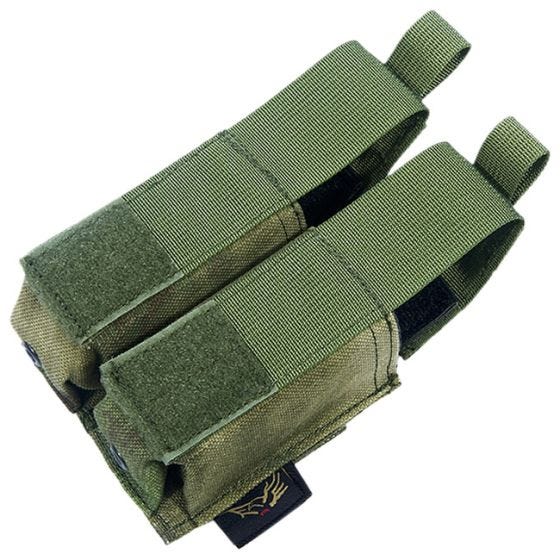 Flyye Porte-chargeur double de pistolet 9 mm Ver. HP MOLLE A-TACS FG