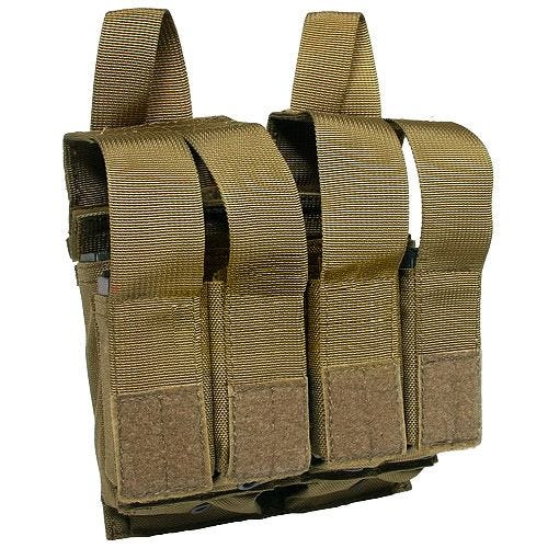 Flyye Porte-chargeur double M4/M16 + pour quatre chargeurs de pistolet MOLLE Coyote Brown