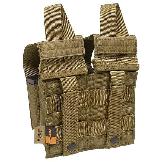 Flyye Porte-chargeur double M4/M16 + pour quatre chargeurs de pistolet MOLLE Coyote Brown