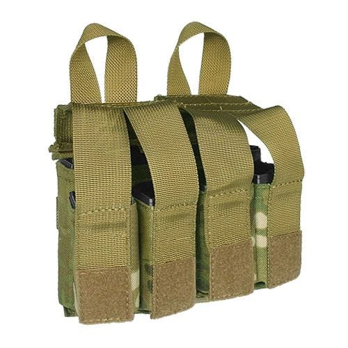 Flyye Porte-chargeur double M4/M16 + pour quatre chargeurs de pistolet MOLLE MultiCam