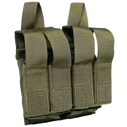 Flyye Porte-chargeur double M4/M16 + pour quatre chargeurs de pistolet MOLLE Ranger Green