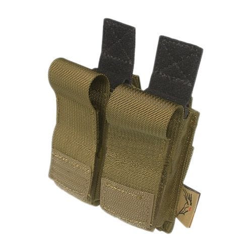 Flyye Porte-chargeur double de pistolet .45 MOLLE Coyote Brown