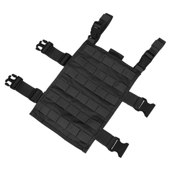 Flyye Plateforme de cuisse rectangulaire MOLLE noire